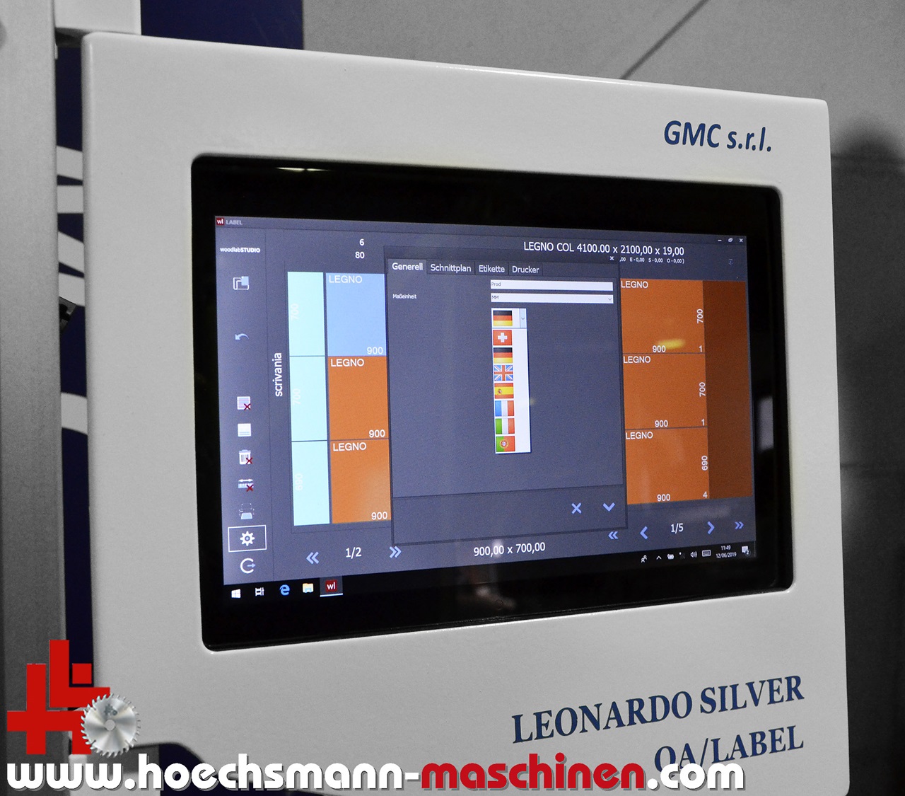 gmc stehende plattensäge kgs 400 a monitor